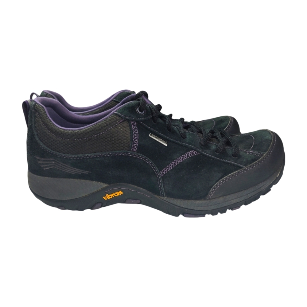 Dansko Women's Paisley  Black & Purple Suede Waterproof Non Slip Shoe SZ 8.5
